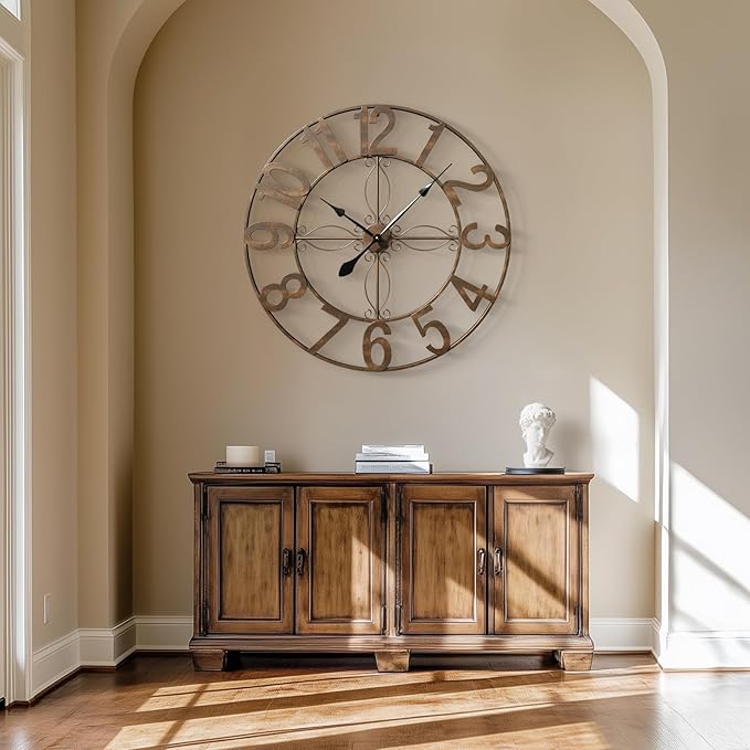 Cuspin Large Wall Clock, 36 Inch Decorative Wall Clock - Image 3