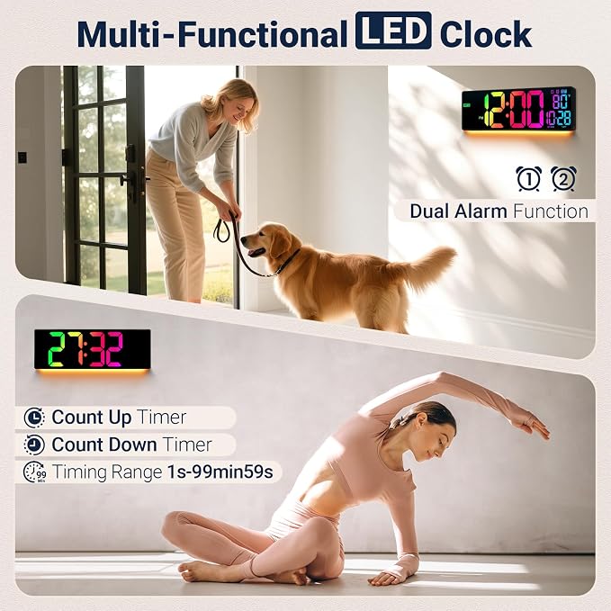 16.5" Large Digital Wall Clock - Image 4