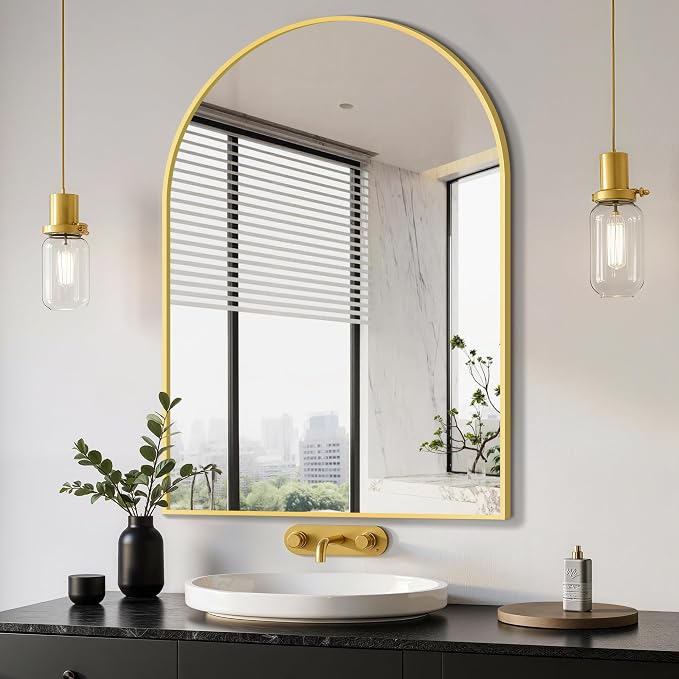 Delma Arched Bathroom Mirror, Living Room and Entryway by Delma