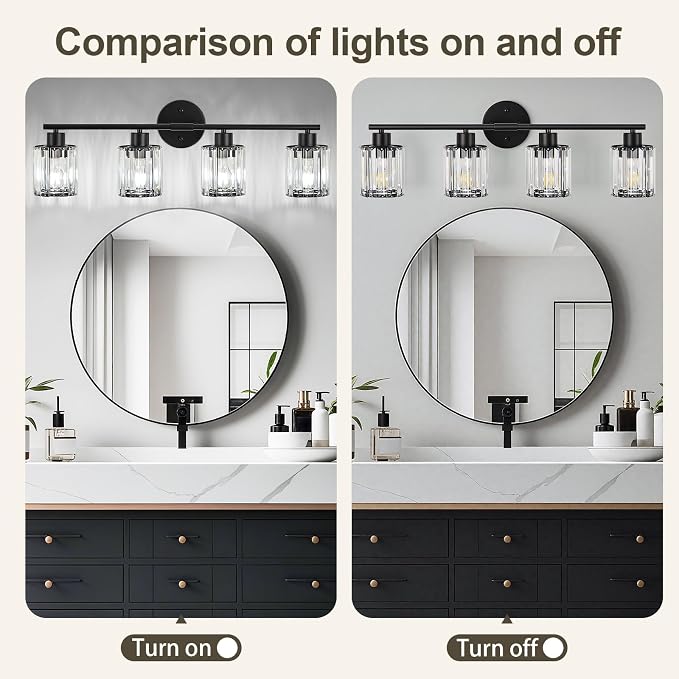 Crystal Bathroom Light Fixtures, Bathroom Lighting Fixtures Over Mirror - Image 7