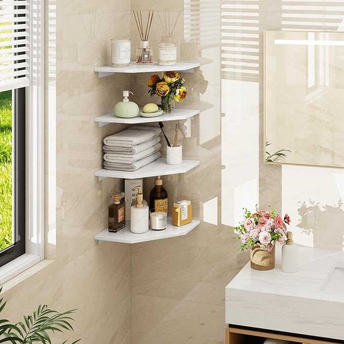Homode Corner Wall Shelf, Corner Shelf Floating - Image 2