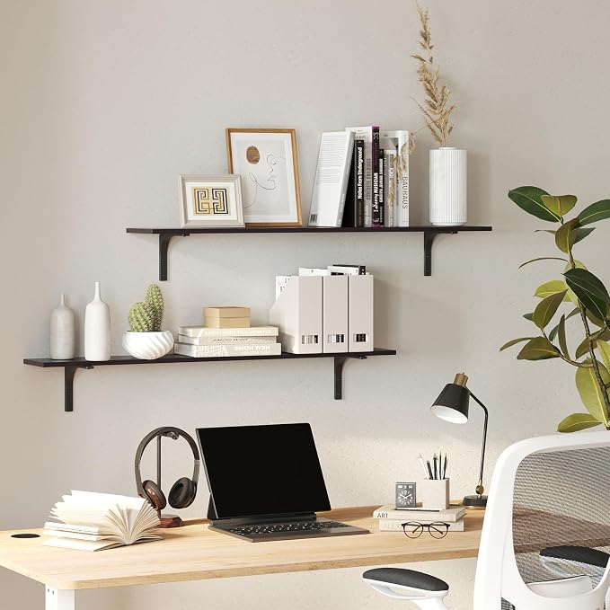 DINZI LVJ Long Wall Shelves, 55.1Inch Floating Shelves Wall Mounted, Extra - Image 7