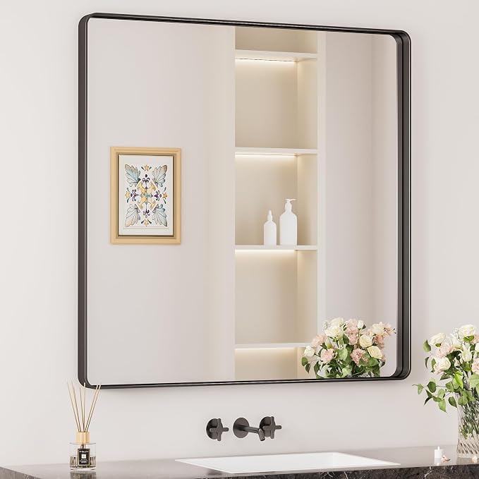 Keonjinn Black Bathroom Mirrors by Keonjinn