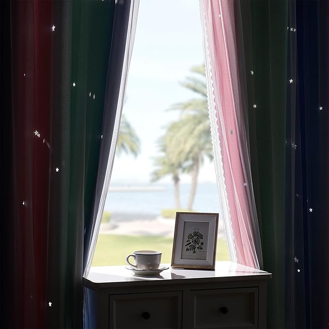 XiDi Pink & Rainbow Curtains for Kids & Girl Rooms - Image 9