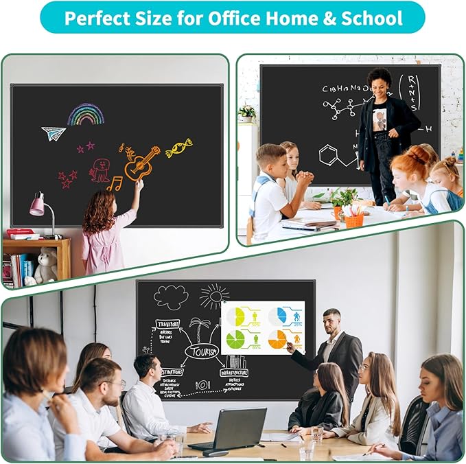 JILoffice Magnetic Chalkboard/Black Board 60 x 40 Inch - Image 3
