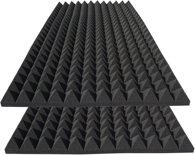 2 Pack Sound Proof Foam Panels for Walls, High Density Fire Resistant by Unknown