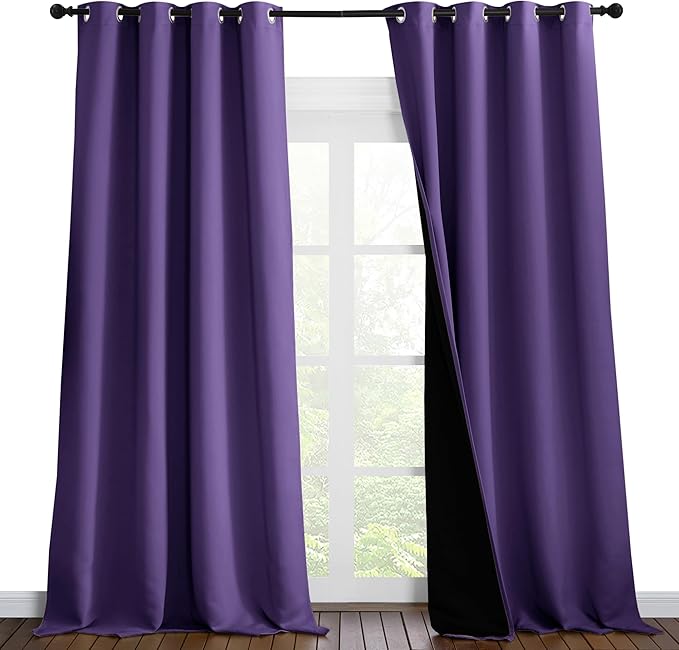 NICETOWN 100% Blackout Blinds, 52 inches x 120 inches, Laundry Room Decor by NICETOWN