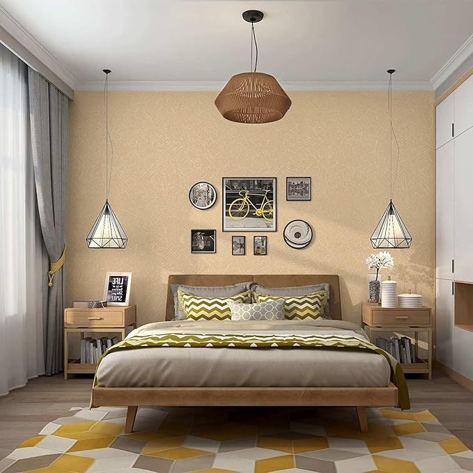 Abyssaly Gold Beige Wallpaper Peel and Stick 15.7" x 118" Removable Embossed - Image 5