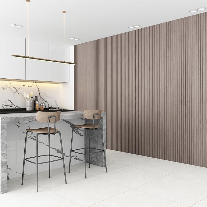 8-Pack WPC Wall Panels 108’’ x 6.3’’ 3D Slat Wall Panel Acoustic Wall Paneling - Image 4