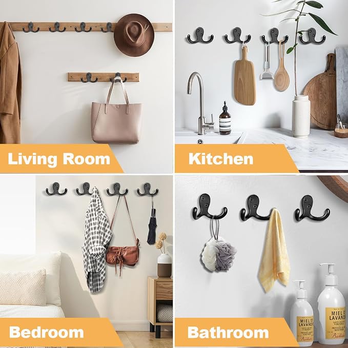 CBWLWJ 10 Pack Coat Hooks Wall Hooks - Image 2