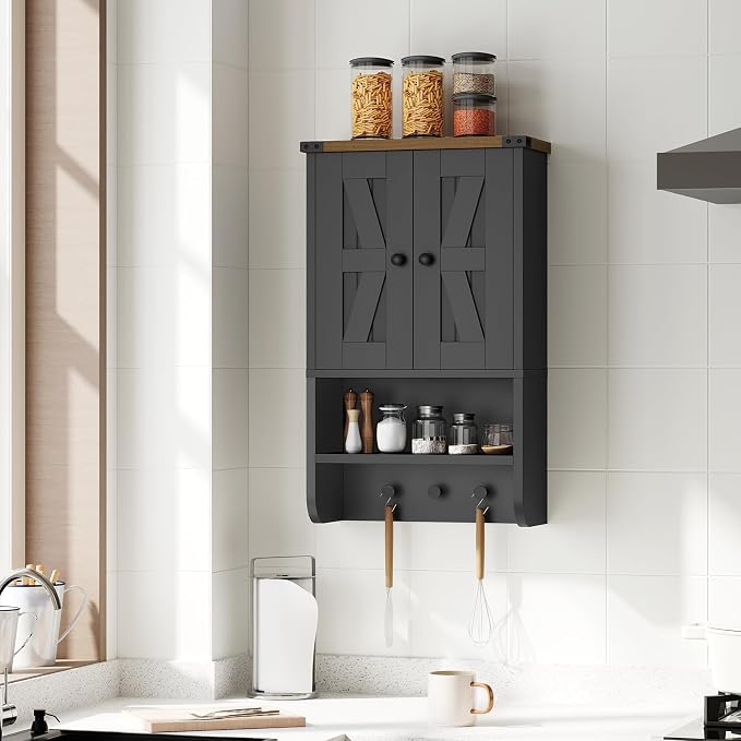 MAHANCRIS Bathroom Wall Cabinet, Farmhouse Medicine Cabinet - Image 6
