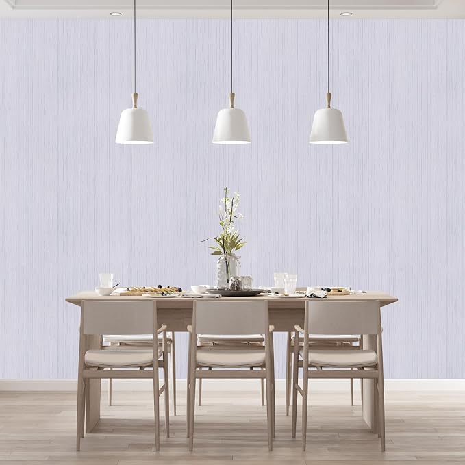 White Grasscloth Peel and Stick Wallpaper Vintage Texture Removable Waterproof - Image 4