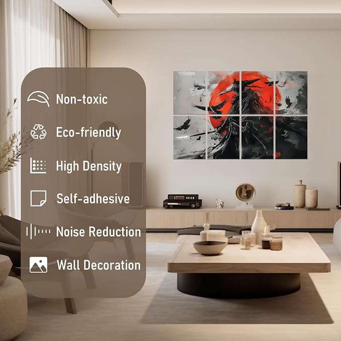 FurnoFlexArt Acoustic Panels Tiles Decorative Room Sound Proof Foam Absorbing - Image 3