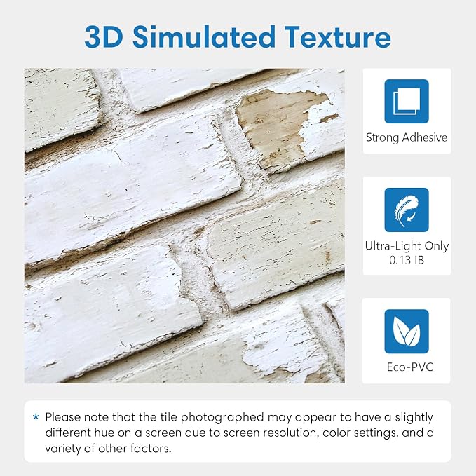 COMSTICKC 3D Faux Brick Wall Stickers Wall Panels, Small Brick Size, Thin PVC - Image 4