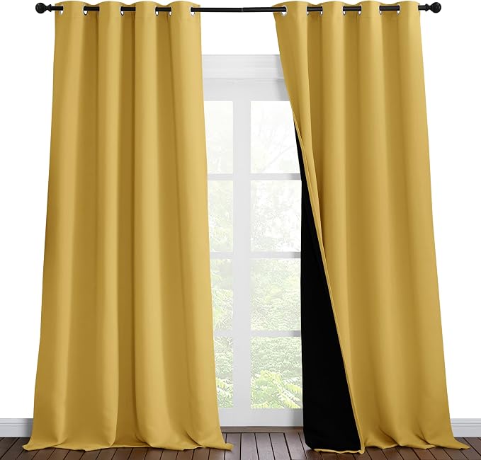 NICETOWN 100% Blackout Blinds, 52 inches x 120 inches, Laundry Room Decor by NICETOWN