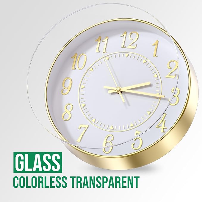Wall Clock Modern Non-Ticking Battery Operated Silent Wall Clocks Simple Style - Image 5