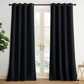 NICETOWN 95 Inch Blackout Curtains, Grommet 2 Panels Thermal Insulated Black by NICETOWN