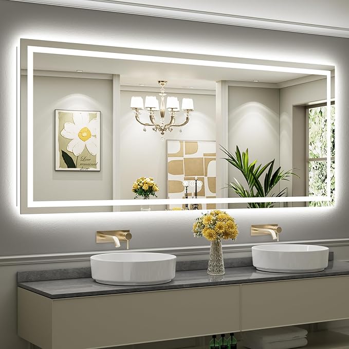 Briivue 88x38 Inch LED Bathroom Mirror by Briivuemodernmirrors