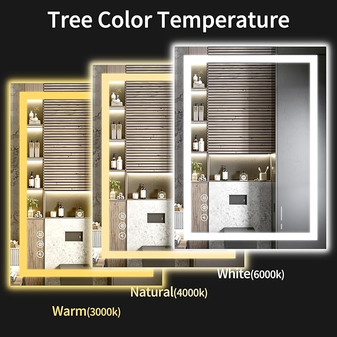 LED Bathroom Mirrors 38"x40" Bathroom Mirror - Image 5