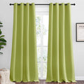 NICETOWN Fresh Green Blackout Curtains 120 inches Length by NICETOWN