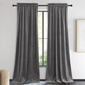 NICETOWN Living Room Grey Velvet Curtains, Sound and Sunlight Reducing Heavy by NICETOWN