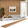 WPC Slat Wall Panels 8 Pack 96" x 6.6", Waterproof Fluted Wall Paneling by LARWORKS