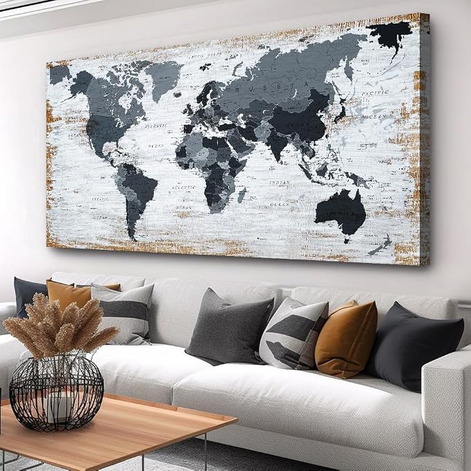 Canvas Wall Art Black Wall Decor Office Pictures by ZEYDRT