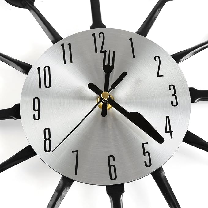 16 Inch Cutlery Kitchen Wall Clocks - Image 3