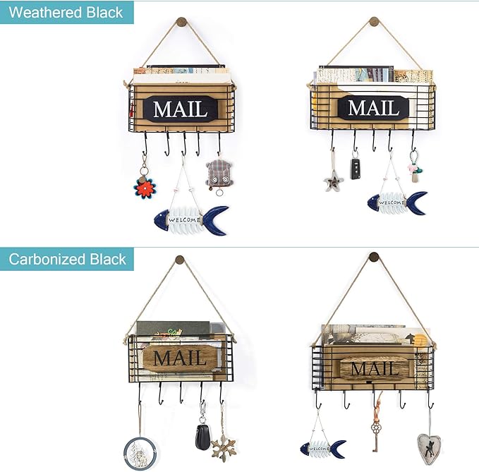 SRIWATANA Mail Key Holder for Wall, Mail Organizer Wall Mount, Small Size - Image 8