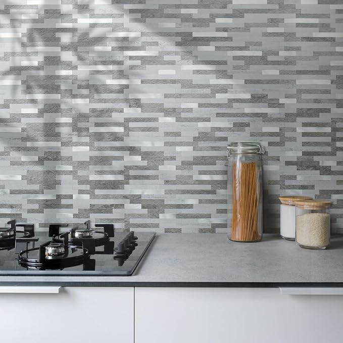 AULIGET 20 Sheets Faux Stone Peel and Stick Backsplash - Image 2