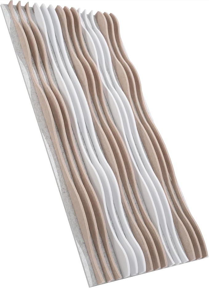 Large Acoustic Wall Panels 47.2"x23.6"x1.57"4-Pack, 3D DIY Wave Sound Proof by Staytunedforournewproduct