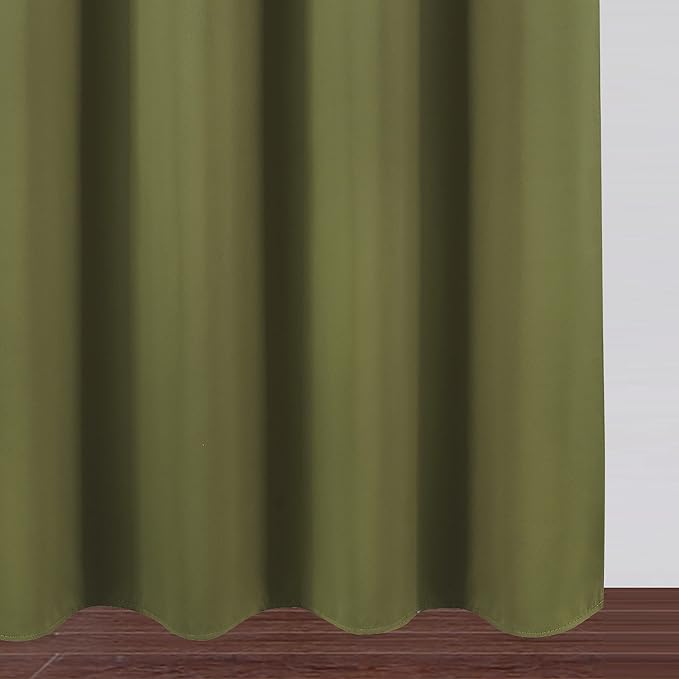 LEMOMO Blackout Curtains 52 x 45 inch/Olive Green Curtains Set of 2 - Image 9