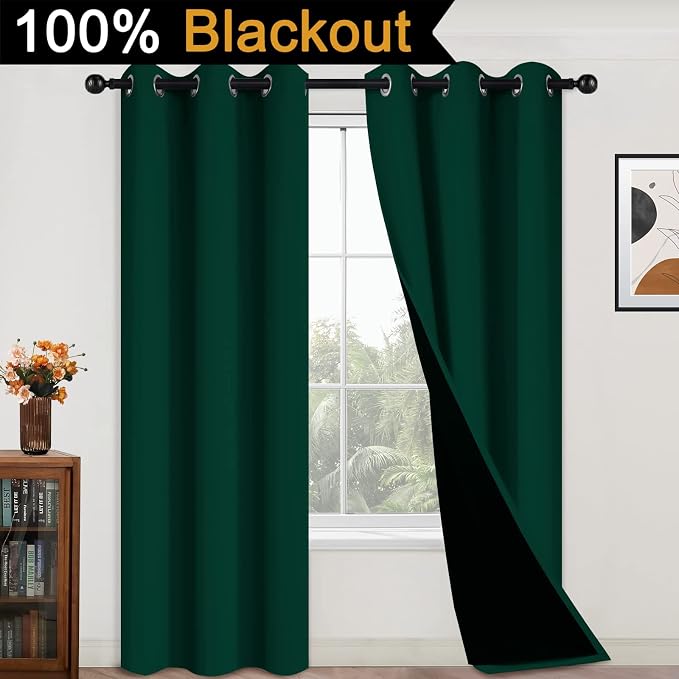 Yakamok 100% Blackout Curtains for Bedroom - Image 2