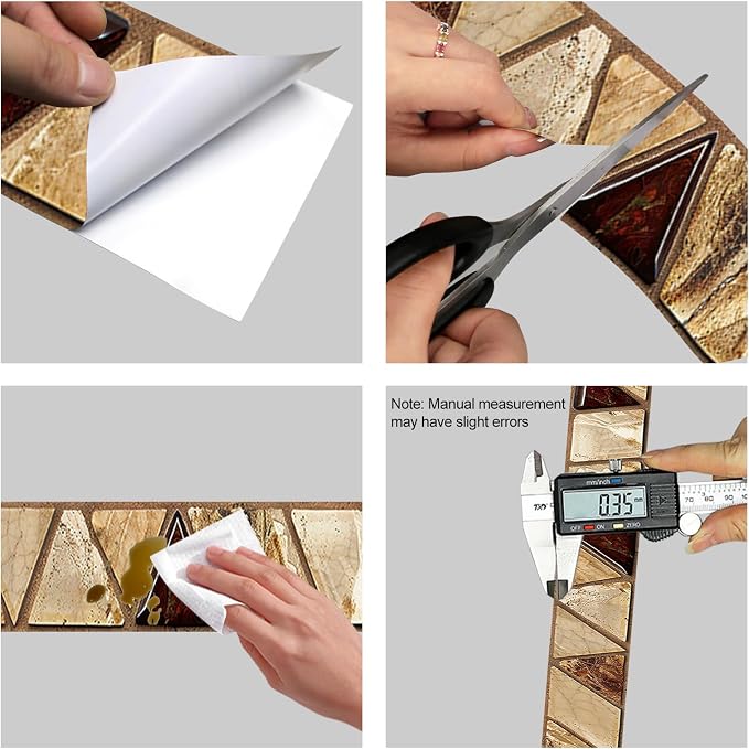 HOMETITUTE Wallpaper Border Peel and Stick Wall Decor PVC Geometric Wall - Image 6