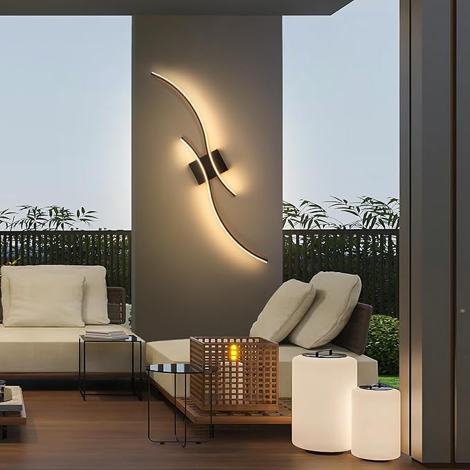 CANEOE Modern Led Wall Light, 39inch Black Indoor Led Wall Sconce Lighting - Image 9