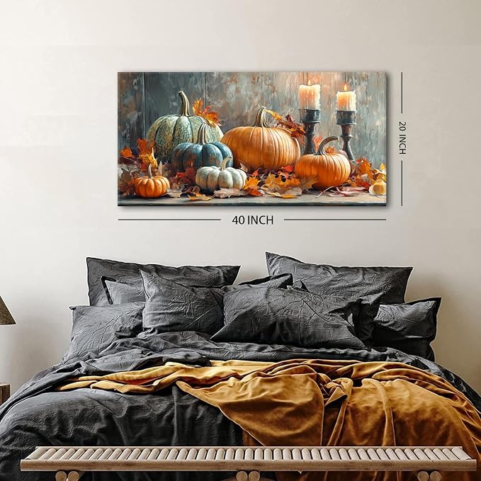 Pumpkin Wall Art Fall Kitchen Wall Decor Farmhouse Halloween Pictures Autumn - Image 6