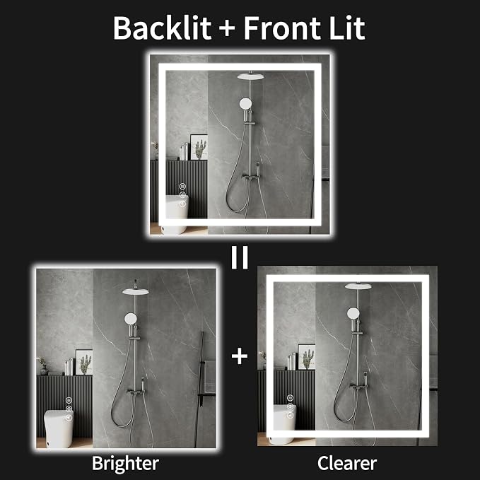30"x30" LED Bathroom Mirror - Image 2