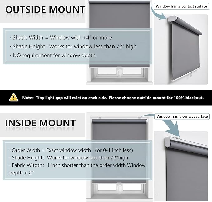 Cordless Roller Shades Blackout Blinds - Image 7