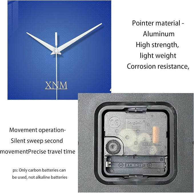 XNM Small Modren Minimalist Glass Wall Clocks Battery Operated 12 Inch Simple - Image 7