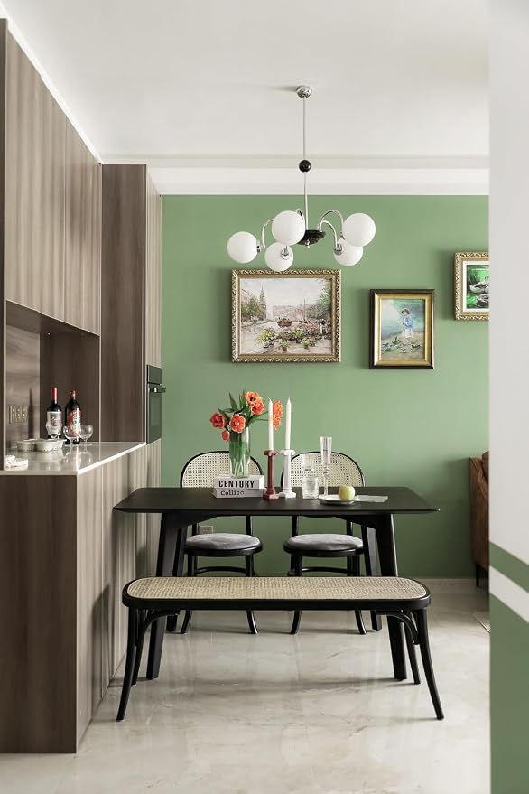 Safiyya 393"x17.7" Light Green Peel and Stick Wallpaper Green Solid Color - Image 4