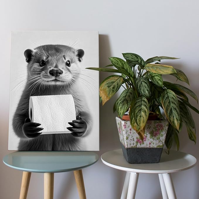 DIHSIEG Inspirational Canvas Wall Art funny bathroom wall art Print Poster - Image 7