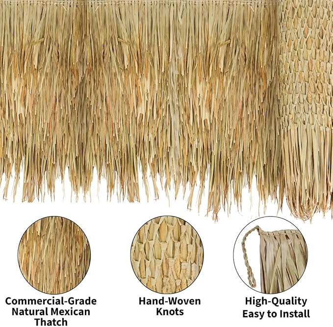 Forever Bamboo Mexican Palm Thatch Roof Runner Roll - Image 5