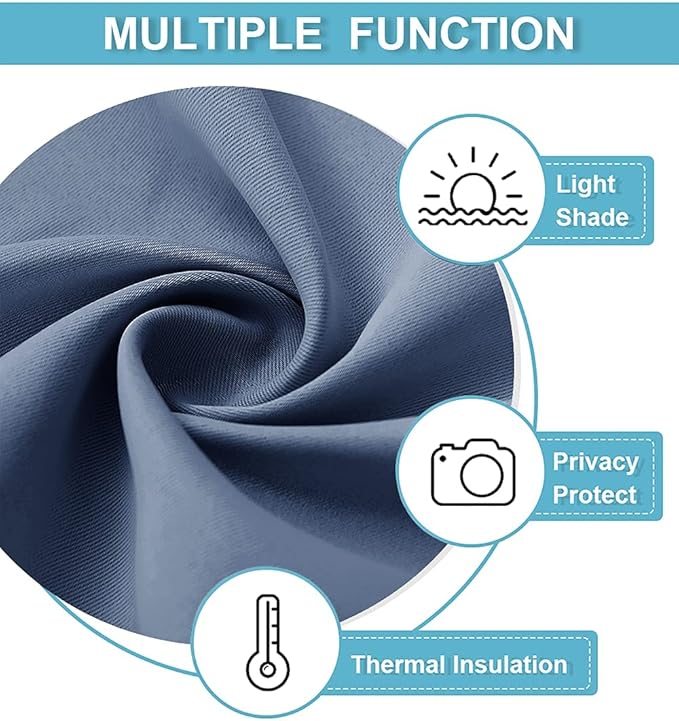 RYB HOME Privacy Room Divider Curtains Blackout Thermal Insulating Soundproof - Image 5
