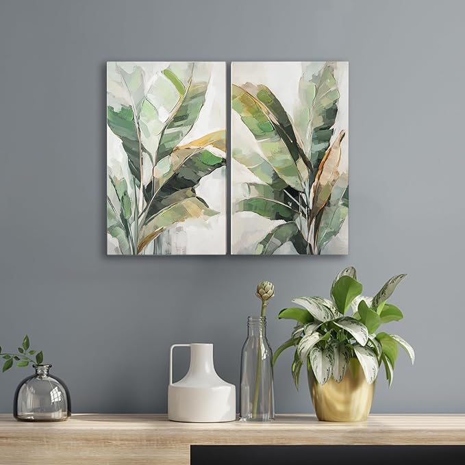 Botanical Wall Art Set Hand Painted, - Image 4