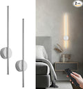 Battery Operated Modern Wall Sconces, Dimmable Wireless Wall Light Set of Two by KARTOOSH