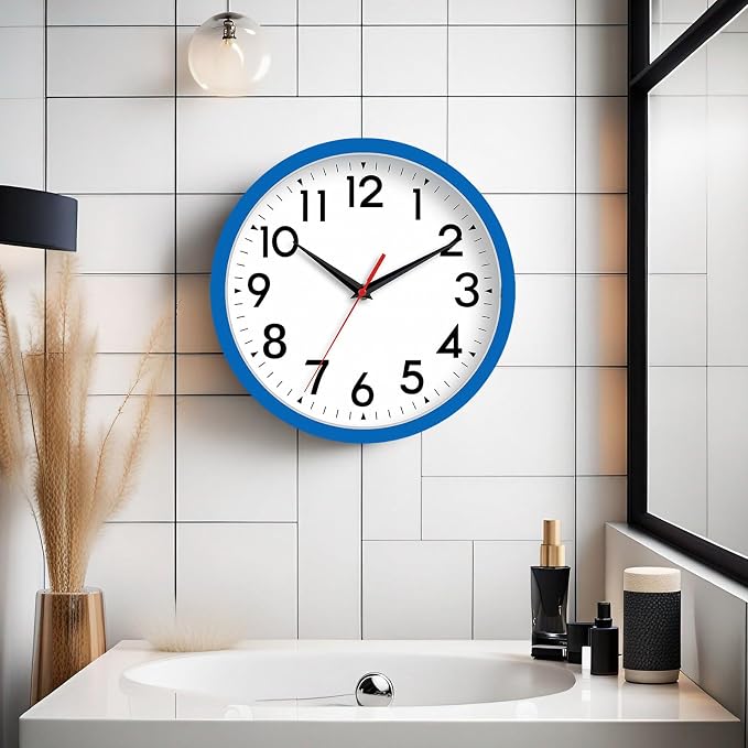 DAXSMY Wall Clock Small Analog 8 Inch Silent Non Ticking Battery Operated - Image 4