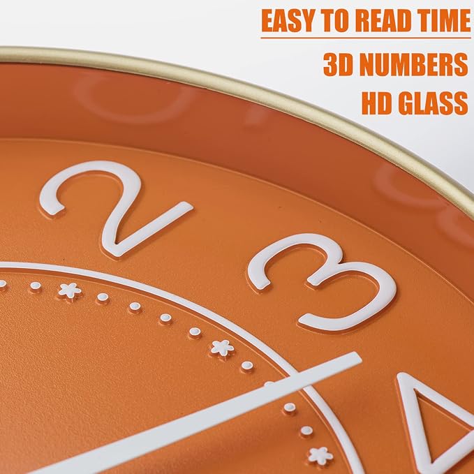 HZDHCLH Small Wall Clocks Battery Operated, Quartz Movement, Silent Non Ticking - Image 6