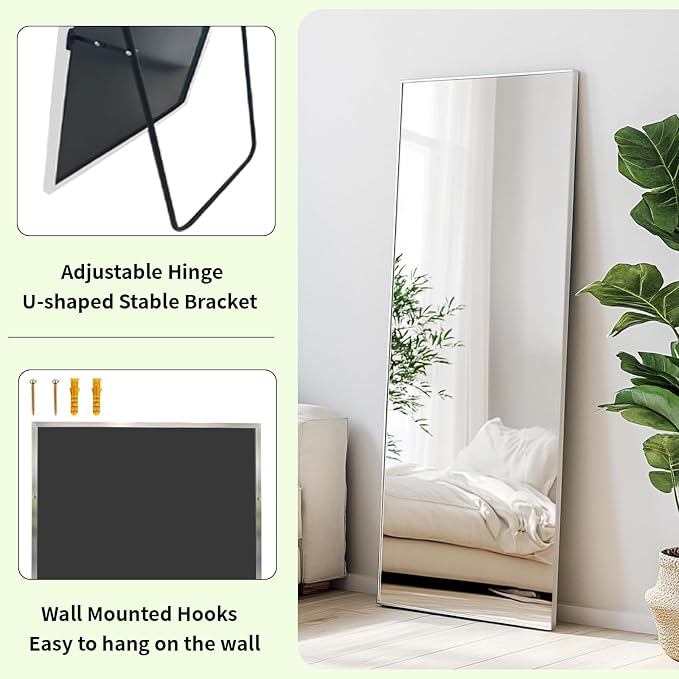Sunniry Full Length Mirror 56x16 inch, Stand Up Mirror - Image 3