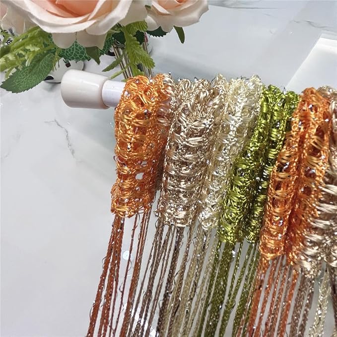 ave split Decorative Door String Curtain Wall Panel Fringe Window Room Divider - Image 3