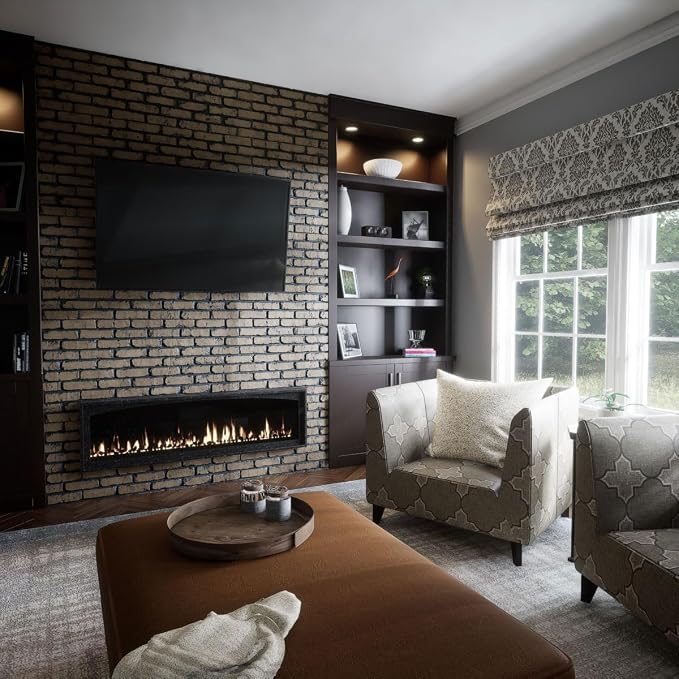 EverStone Aged Brick Faux Brick Panel, 46 7/8"W x 27"H x 1 1/4"D, Ash Color - Image 11
